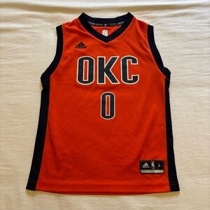 Kids Adidas OKC Oklahoma City Thunder Russell Westbrook Basketball Jersey